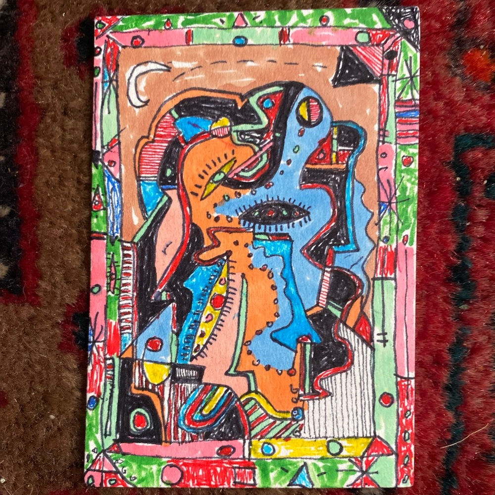 Abstract art portrait